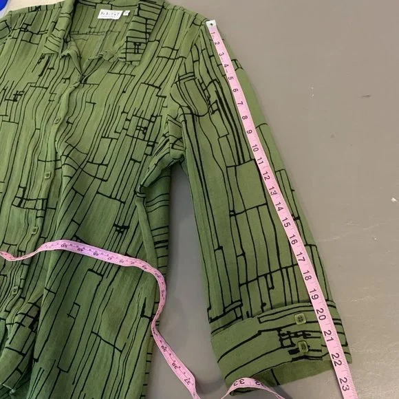 Habitat XL Green/Black Abstract Pattern Tunic Top - Picture 11 of 11